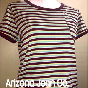 Multicolored Striped T Shirt